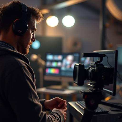 Un monteur travaillant sur un projet de film pendant un atelier de montage.