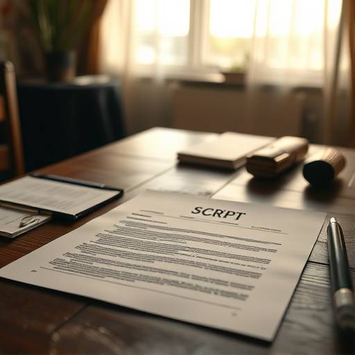 Un scénario de film sur une table, prêt à être analysé